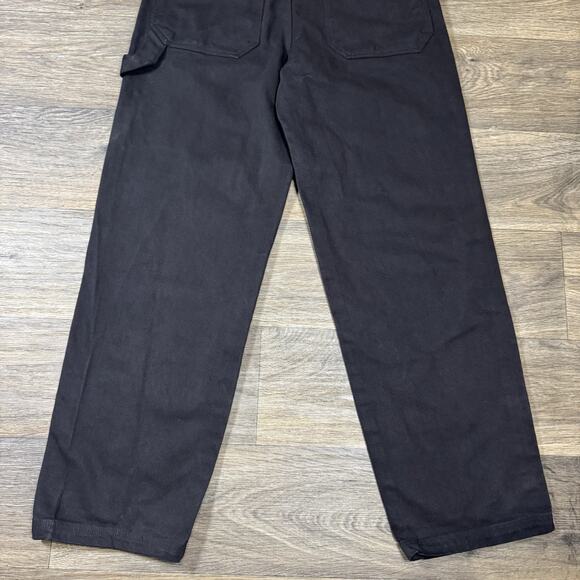 J Galt Jean Black Overall Size Small 100% Cotton Pockets - Picture 10 of 10